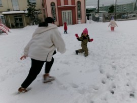 雪遊び満喫🎵